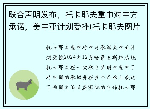 联合声明发布，托卡耶夫重申对中方承诺，美中亚计划受挫(托卡耶夫图片)